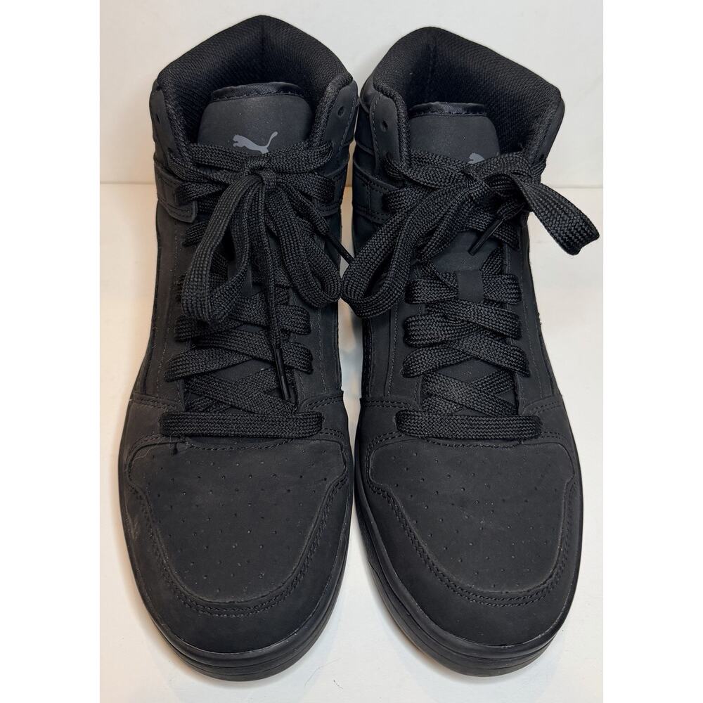 PUMA #381277-01 Black Nubuck Sneaker Shoe Men Size 7.5 High Top